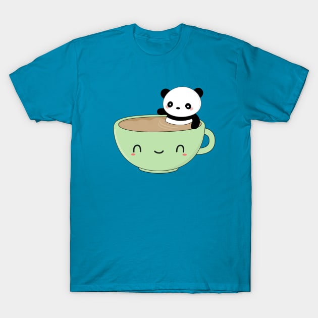 Panda Bear Coffee T-Shirt by happinessinatee